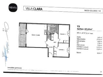Location Appartement 3 piècesBasse-Goulaine