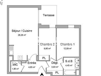 Location appartement 3 pièces