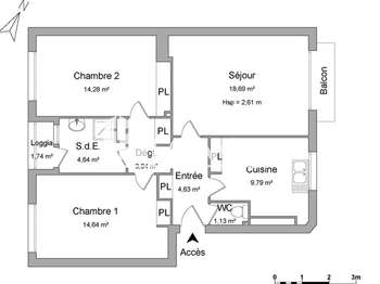 Location appartement 3 pièces
