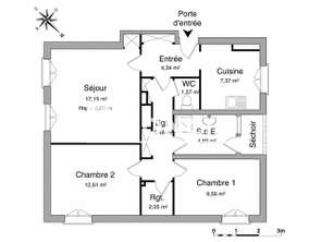 Location Appartement 3 piècesBrest Kergoat Lanredec