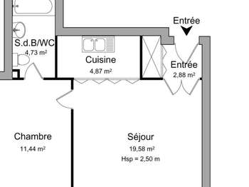 Location Appartement 2 piècesBrest Kerinou Kerichen