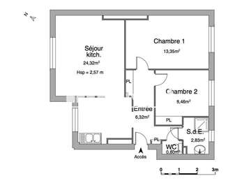 Location Appartement 3 piècesBrest Pen-Ar-Creach Petit Paris