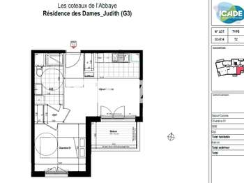 Location appartement 2 pièces Caen 14