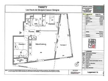Location Appartement 3 piècesCesson-Sévigné