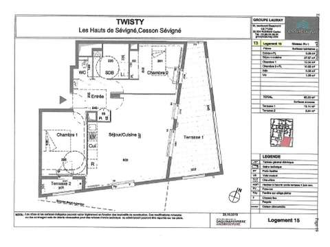 Location appartement 3 pièces Cesson-Sévigné 35