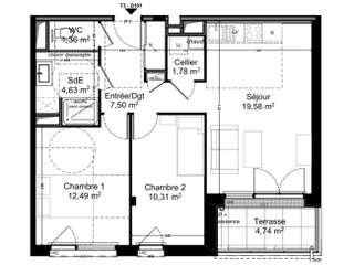 Location appartement 3 pièces