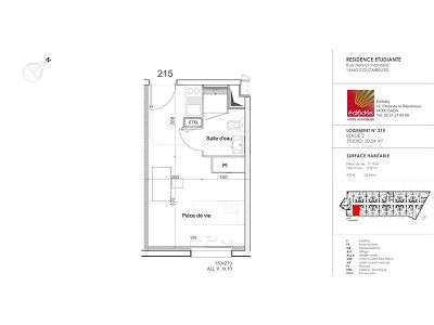 Location Studio 1 pièce Colombelles 14
