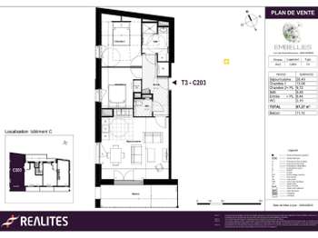 Location appartement 3 pièces Couëron 44