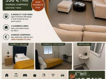Location appartement 1 pièce Darvault 77