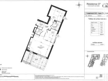 Location Appartement 3 piècesFleury-sur-Orne