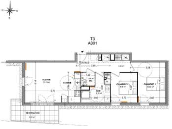 Location Appartement 3 piècesHennebont
