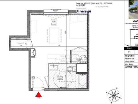 Location Studio 1 pièce