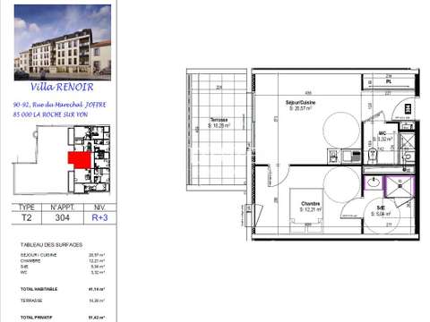 Location appartement 2 pièces