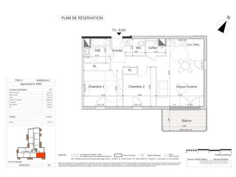 Location appartement 3 pièces Laval 53