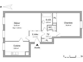 Location appartement 2 pièces
