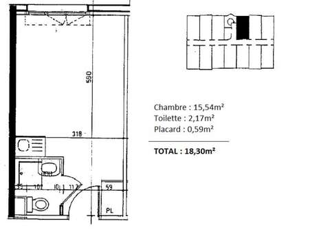 Location appartement 1 pièce