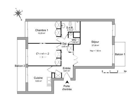 Location appartement 3 pièces
