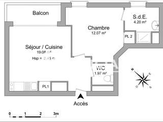 Location appartement 2 pièces
