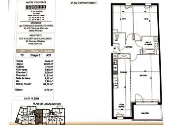 Location Appartement 3 piècesNantes