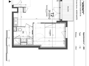Location appartement 2 pièces Nantes 44