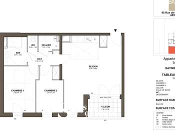 Location appartement 3 pièces Nantes 44