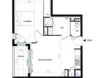 Location appartement 2 pièces Nantes Canclaux - Mellinet 44