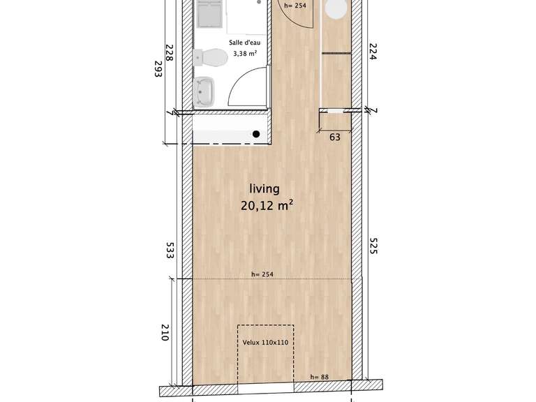 Location Studio 1 pièce