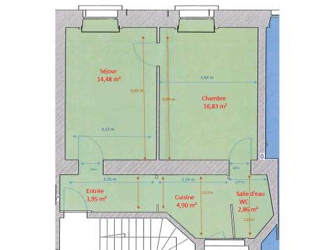 Location appartement 2 pièces