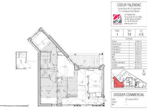 Location appartement 4 pièces Nantes Centre Ville 44