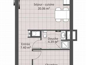 Location Appartement 2 piècesNantes Centre Ville