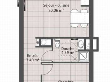 Location appartement 2 pièces Nantes Centre Ville 44