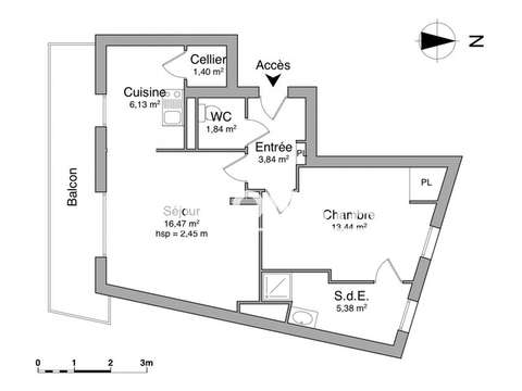 Location appartement 2 pièces