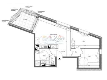 Location Appartement 3 piècesNantes Éraudière-Renaudière