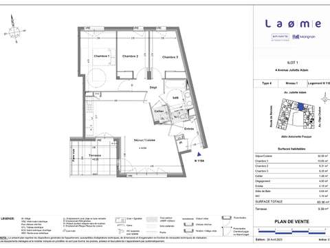 Location appartement 4 pièces
