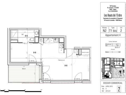 Location appartement 1 pièce Nantes Jonelière 44