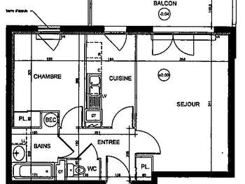 Location appartement 2 pièces Nantes Pont Du Cens - Petit Port 44