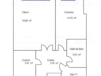 Location appartement 2 pièces Nantes Procé - Monselet 44