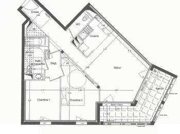 Location appartement 3 pièces Nantes Procé - Monselet 44