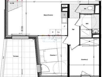 Location Appartement 3 piècesNantes Tortière