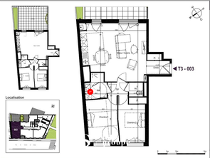 Location Appartement 3 piècesNantes Zola