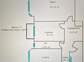 Location appartement 2 pièces Nice 06