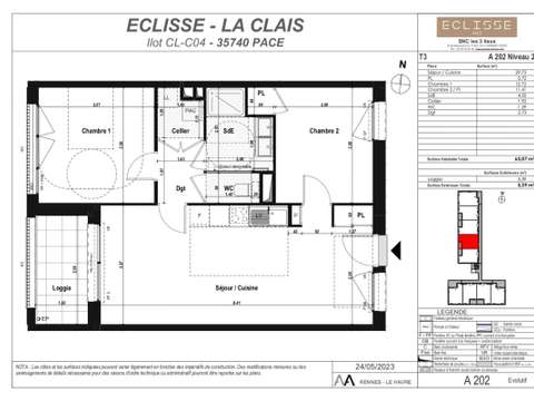 Location appartement 3 pièces Pacé 35