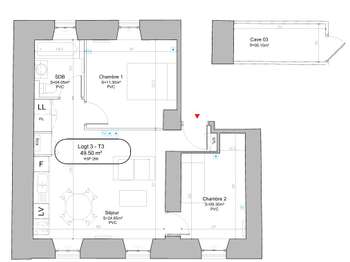 Location Appartement 3 piècesPontorson