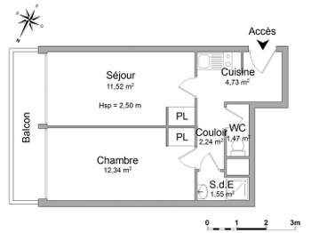 Location appartement 1 pièce Rennes 35