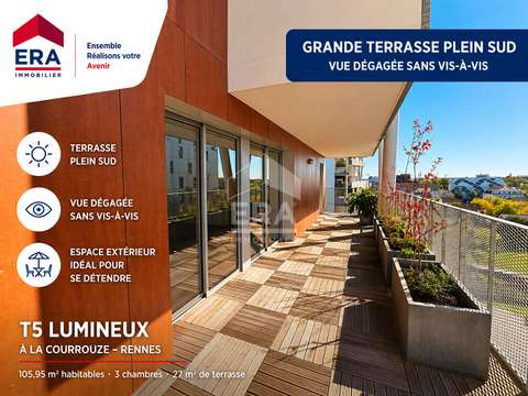 Location appartement 5 pièces Rennes La Courrouze 35