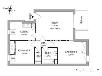 Location appartement 3 pièces