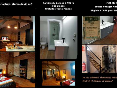 Location appartement 1 pièce Roubaix 59