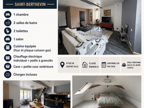 Location Appartement 2 piècesSaint-Berthevin