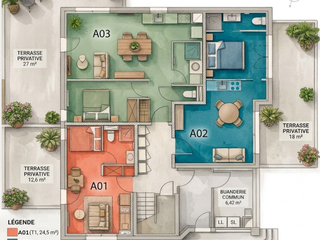 Location appartement 2 pièces