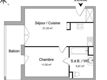 Location appartement 2 pièces
